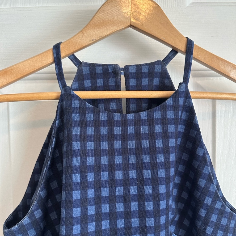 Banana Republic Navy Checkered Midi Dress - Picture 5 of 8